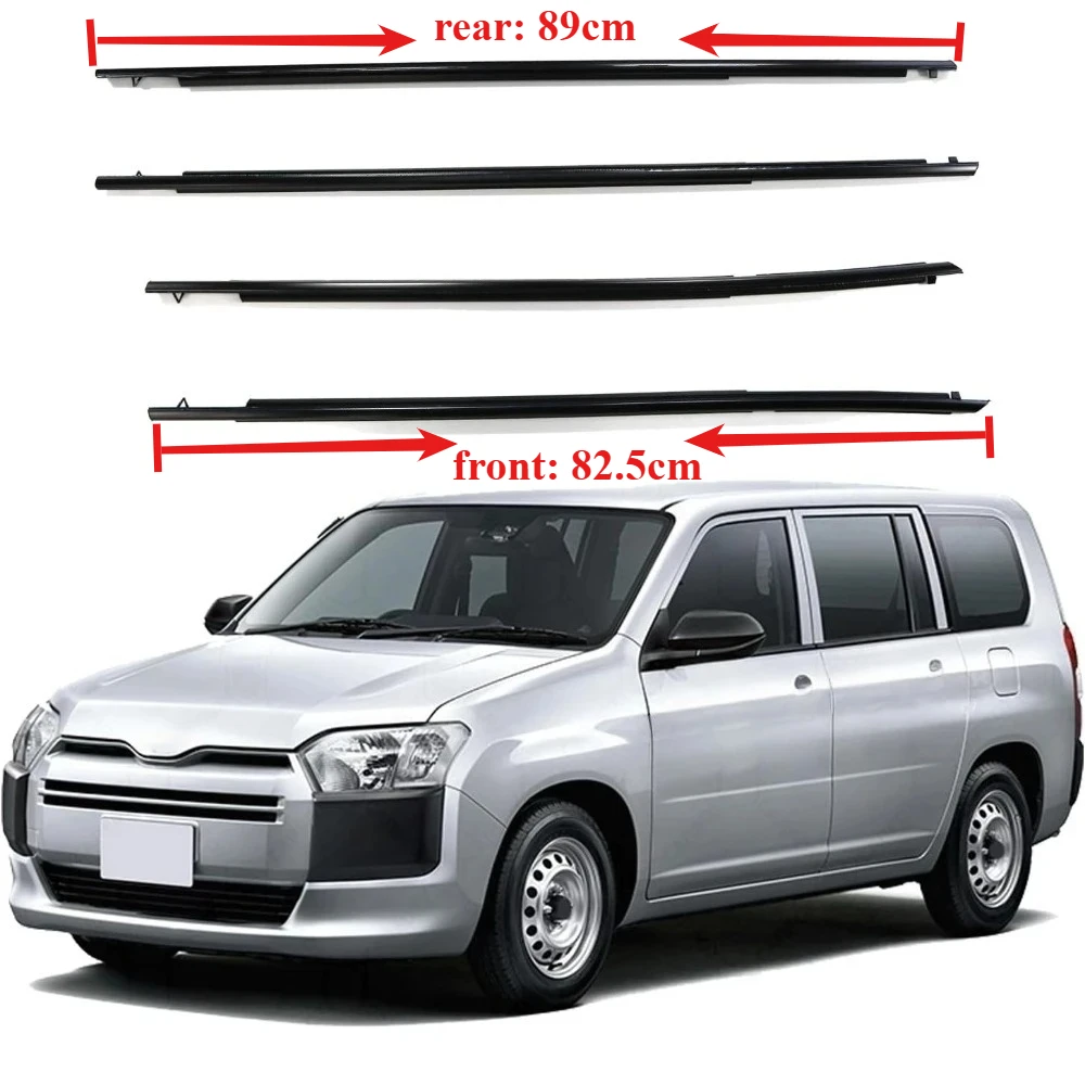 Kit de 4 garnitures de vitres extérieures (joint d'étanchéité) pour Toyota PROBOX 68160-52070 et Succeed 2002-2014