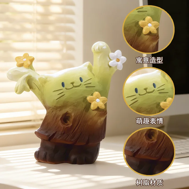 Cat Pai Full Of Vitality Series Blind Box Trendy Toys In-Vehicle Decoration Exquisite Resin Model Mystery Box Surprise Fun Gifts - view 4