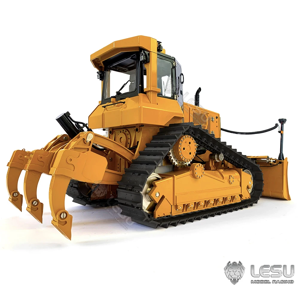 LESU 1/14 RC Hydraulic Bulldozer Aoue Dt60 Remoted Control Finished Painted Car Earth Dozer Toys for Adults Model TH21257