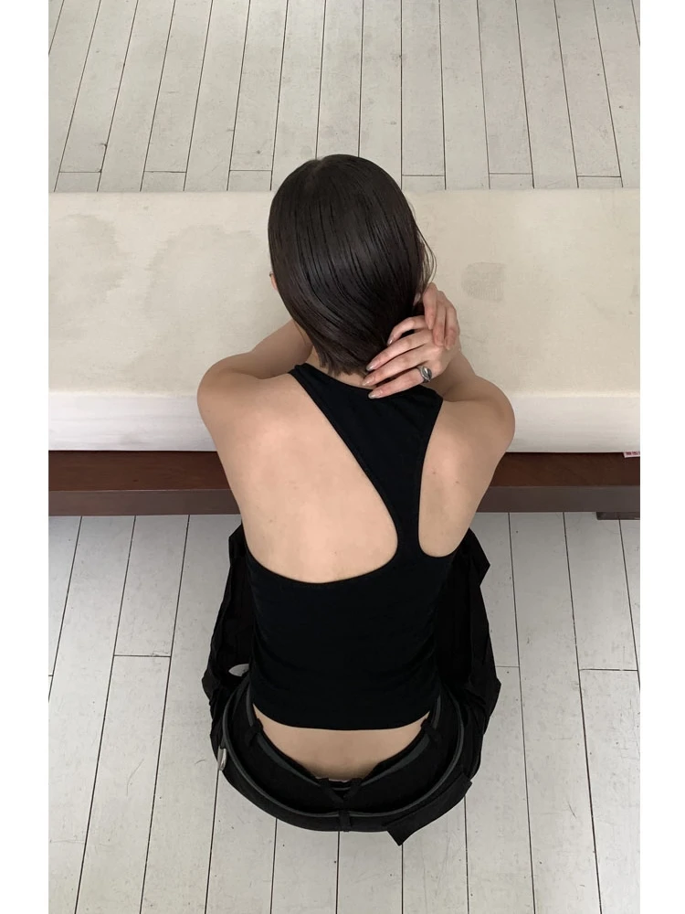 

Жилет NUT PALM Asymmetric 3D Pr Strip с асимметричным дизайном, из смесовой хлопковой ткани, летняя верхняя одежда, нейтральный стиль