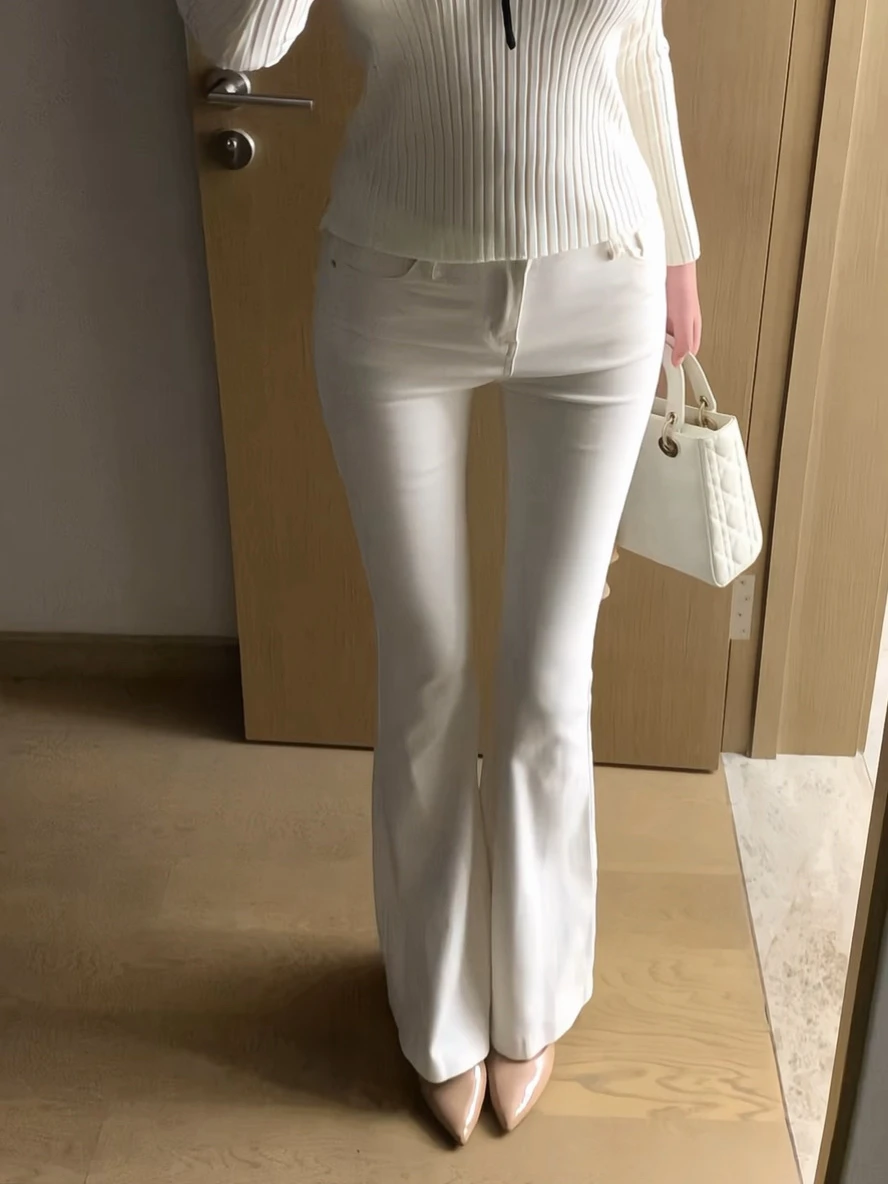 

Корейские джинсы-буткат с флисовой подкладкой, женские эластичные утепленные брюки для похудения, осенне-зимние джинсовые скинни