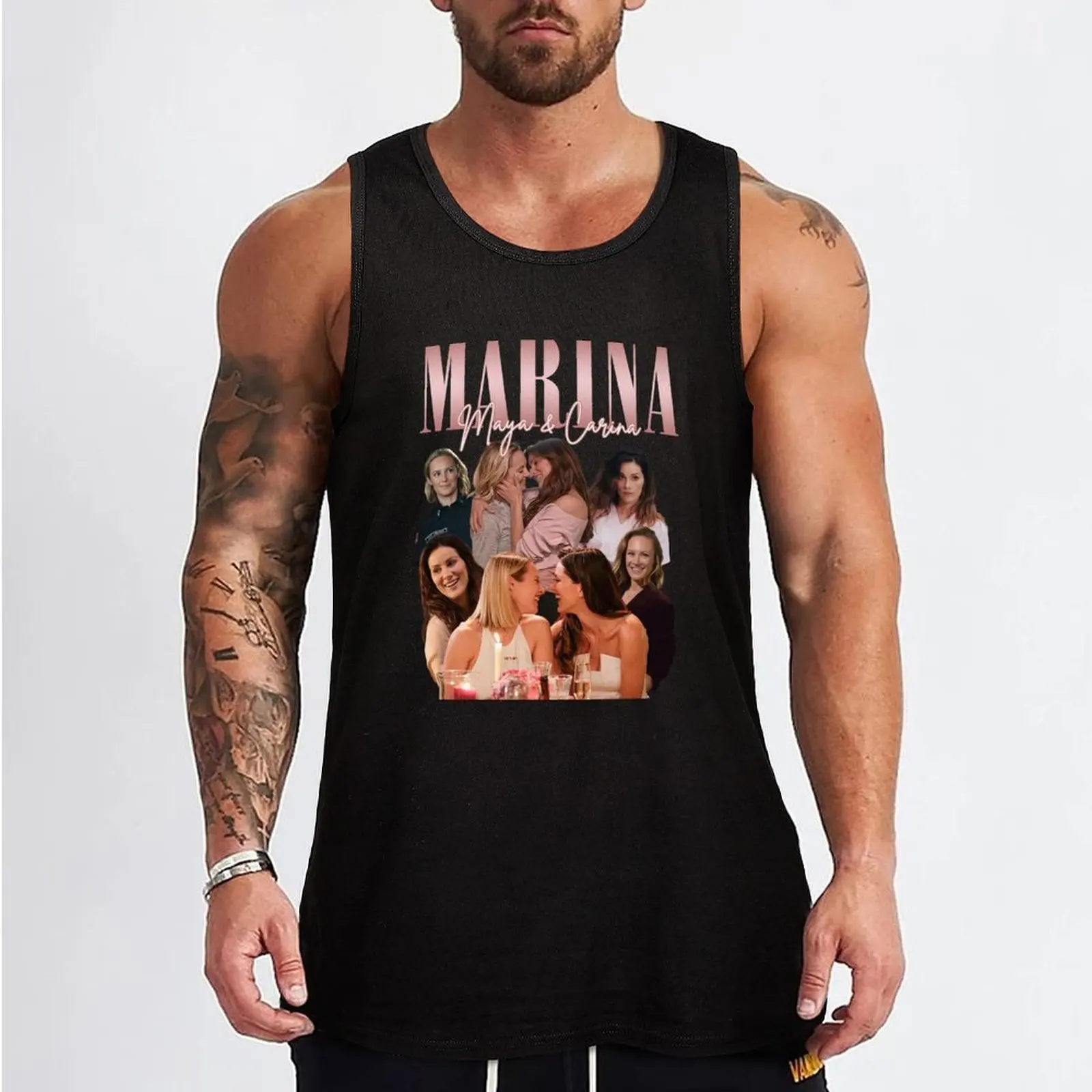 Maya and Carina retro vintage Tank Top Men's singlets Men's clothing basketball anime