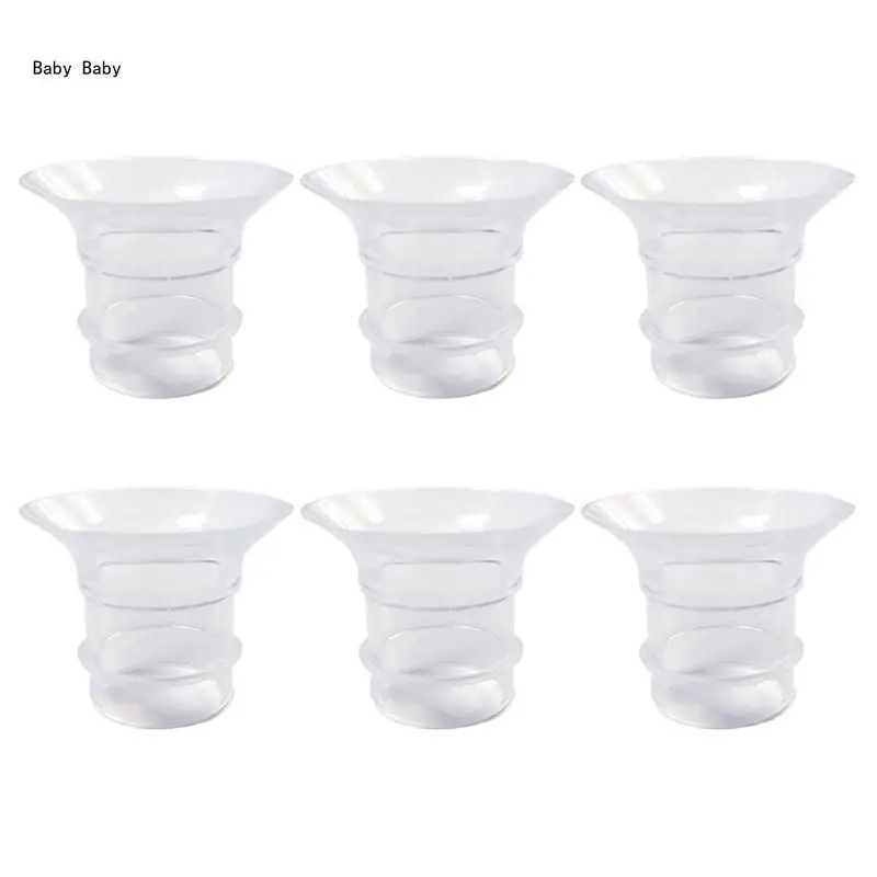 

Breastpump Flange Inserts Breast Feeding Pump Shield Narrow Connector Silicone Flange Insert Feeding Pump Accessory 6PCS