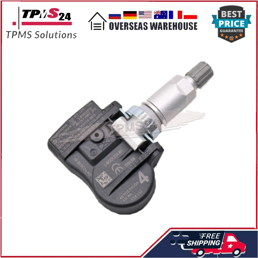 4X 40700-3VU0A FOR Nissan Qashqai Teana Tiida Almera Atleon Cabstar NP300 Pulsar Sentra 433MHz TPMS SENSOR 407003VU0A 407003VU0B