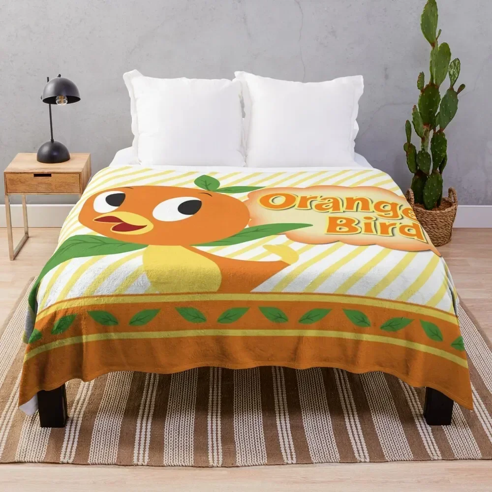 

It's Orange Bird! Throw Blanket Ultra Soft Flannel Fleece Blanket for All Seasons