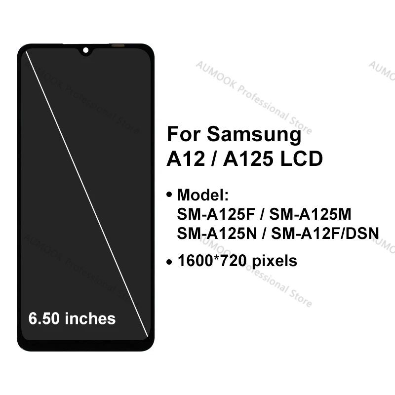 New Tested For Samsung Galaxy A12 LCD A125F SM-A125F A125 Display Touch Screen Digitizer For Samsung A12 Screen Replacement