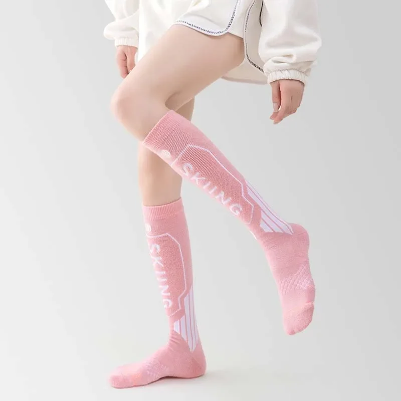 Calcetines de esquí con estampado para hombre y mujer, medias cálidas transpirables de secado rápido, para deportes al aire libre, absorción del sudor, novedad de invierno, 2025