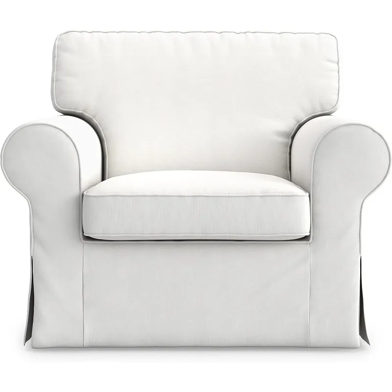 #Ektorp Armchair Slipcover Replacement Cover for IKEA Chair Only Cool White