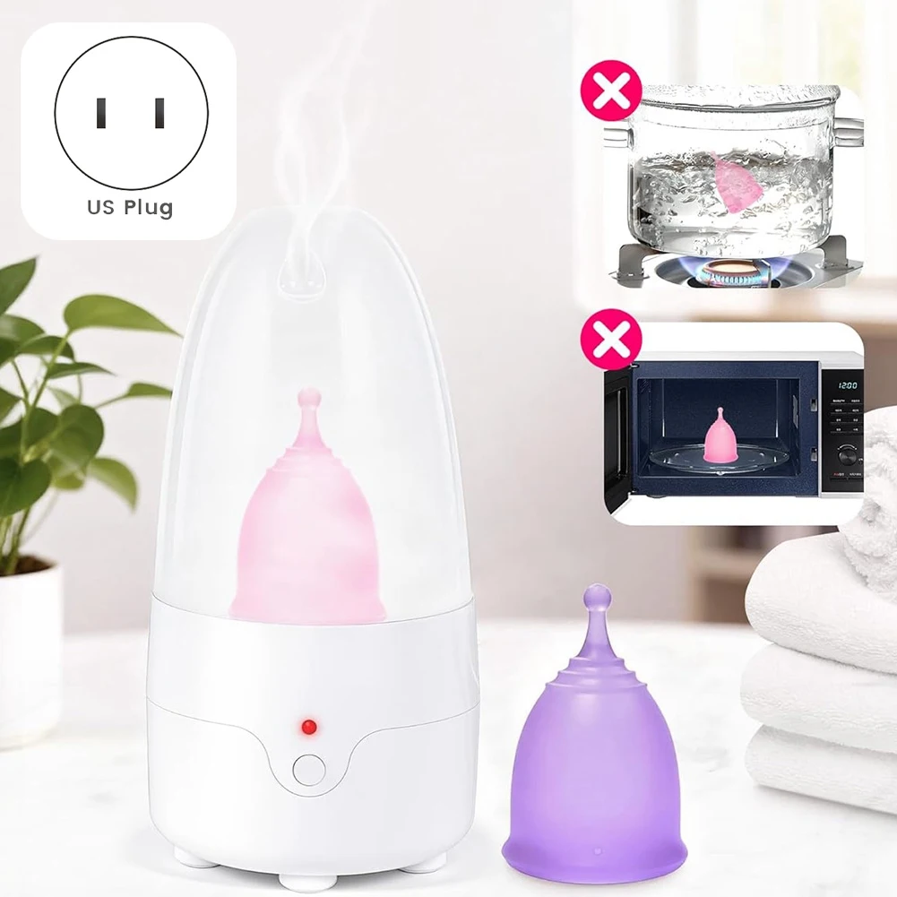 【SELL FAST 】Reusable Period Cups, Menstrual Cup Kit With Steam Sterilizer,[ S& L Size] Set, Includes Drawstring Pouch