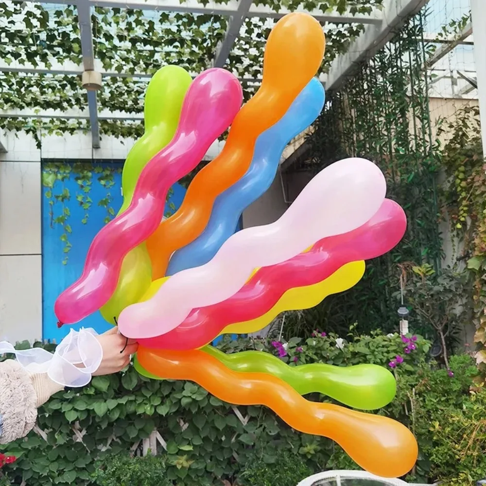 Globos largos en espiral de látex, retorcido globo de aire mágico, suministros de decoración para fiesta de cumpleaños y boda, juguetes inflables, regalo para niños