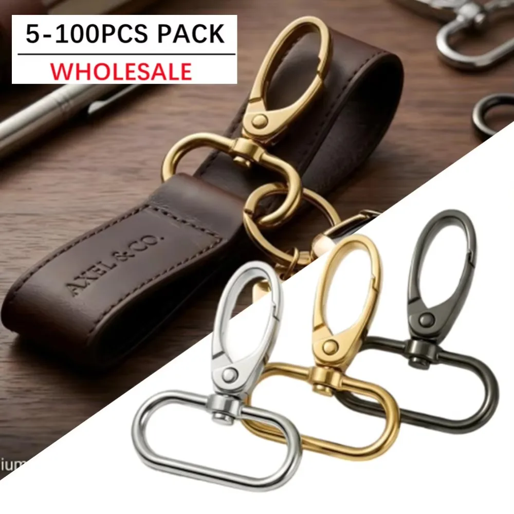 5/100Pcs 16/25/31/38mm Metal Bags Strap Buckles Lobster Clasp Dog Collar Carabiner Snap Hook DIY KeyChain  Accessories wholesale