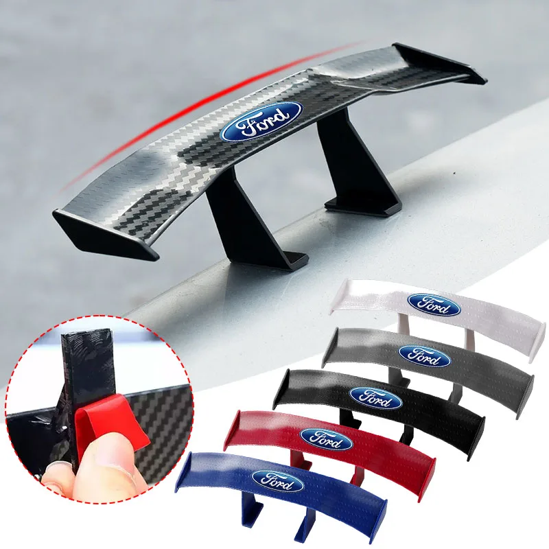 Spoiler Traseiro para Carro, Mini Spoiler, Adesivo Pequeno para Ford Mustang S-MAX Transit Ranger Focus Kuga MK2 Edge 2 4 MK3 MK4 MK7