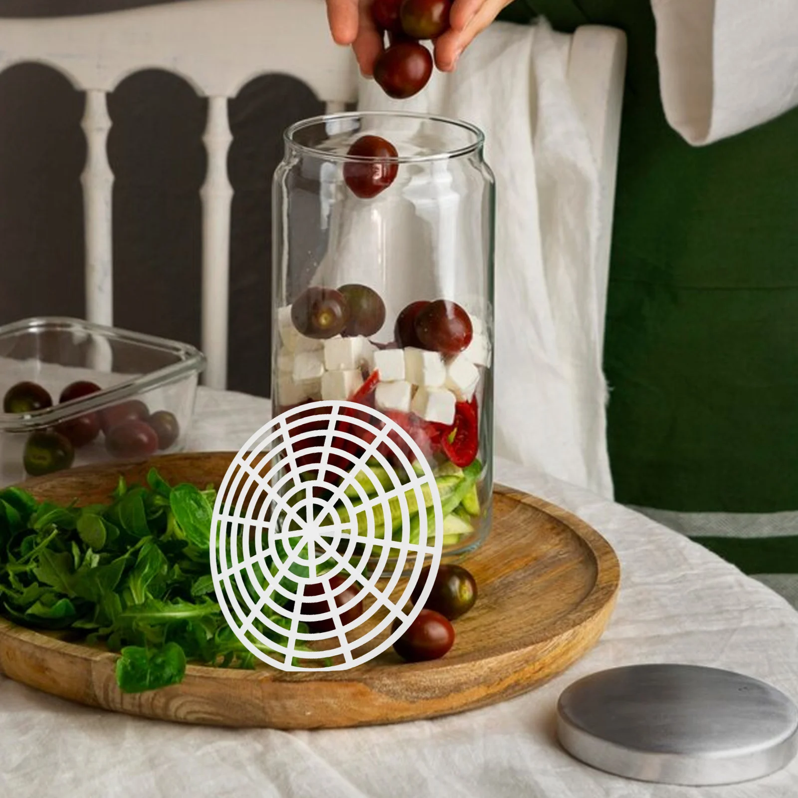 

5 Pcs Vegetable Press Fermenting Jar Helper Reusable Mesh Weight Tool Practical Supply Fermentation Accessory Beer Brewing