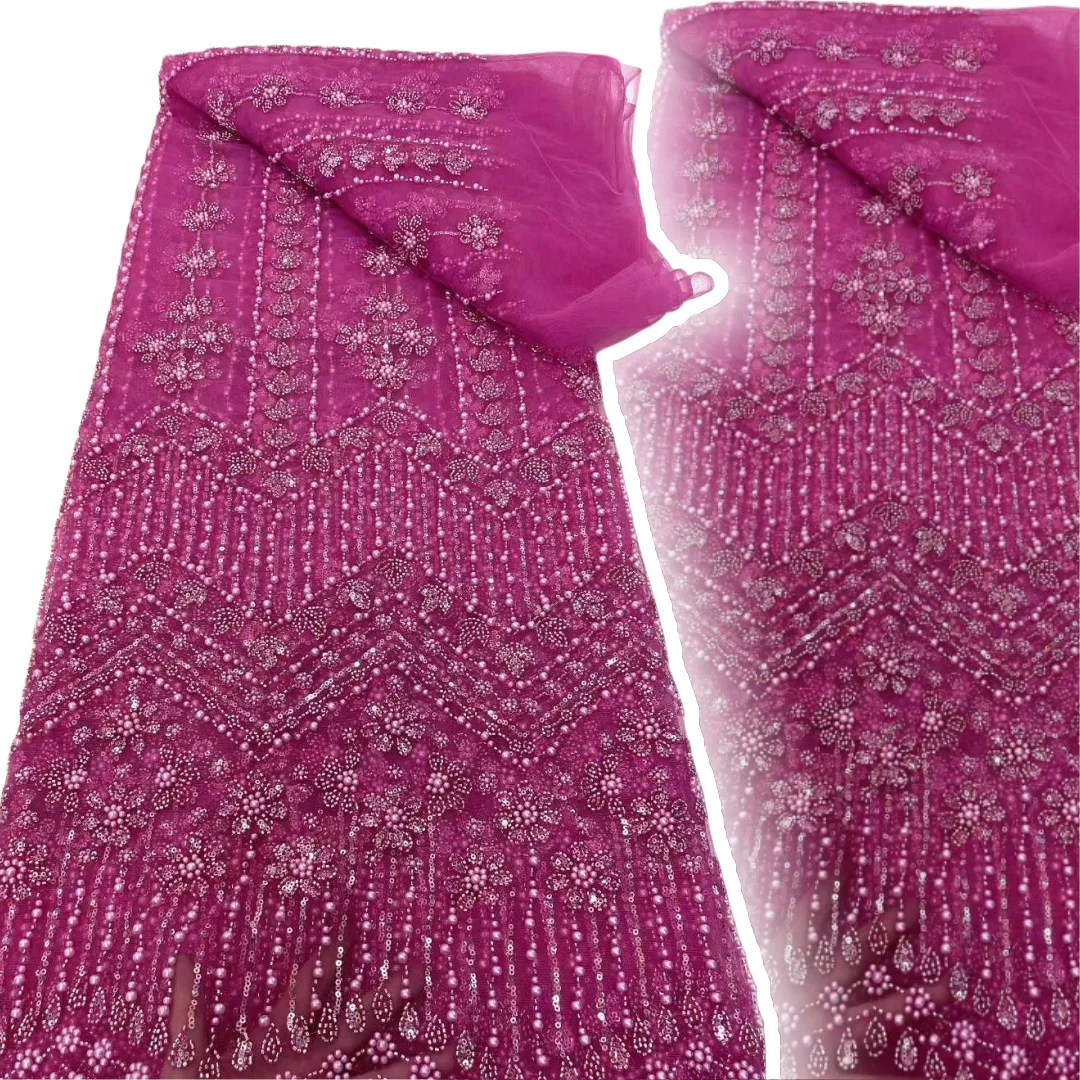 

Нигерийская новинка 2023 года, красивая небесно-голубая тюлевая кружевная ткань с тяжелыми бисером, высокое качество, африканские блестки, французское платье для свадебного платья 993