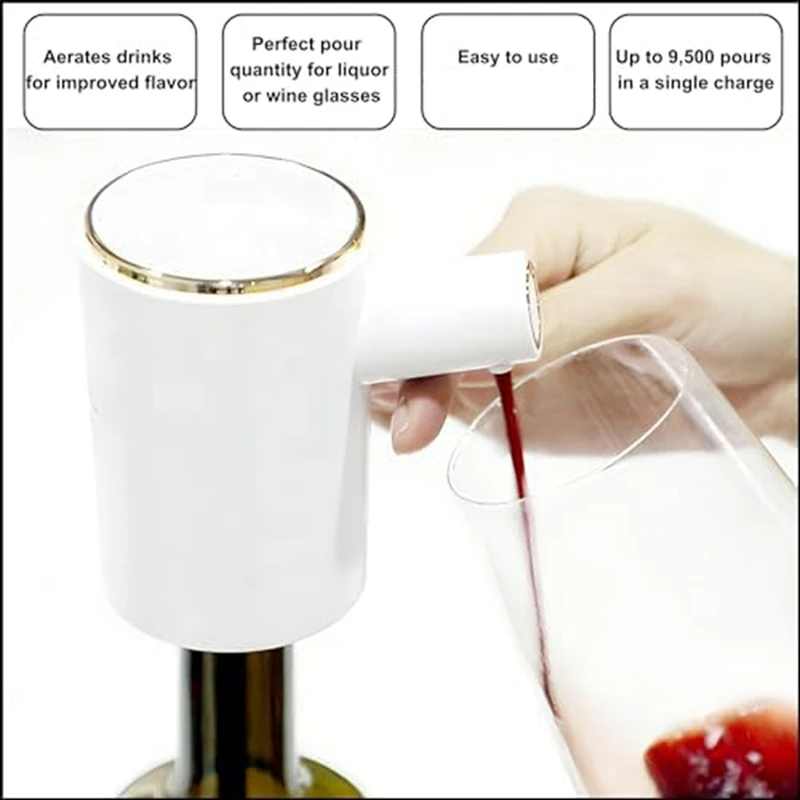 Electric Wine Aerator Dispenser For Wine, Whiskey, Soju, And Liquor Perfect Wine Dispenser Machine, Liquor Pourer Easy To Use