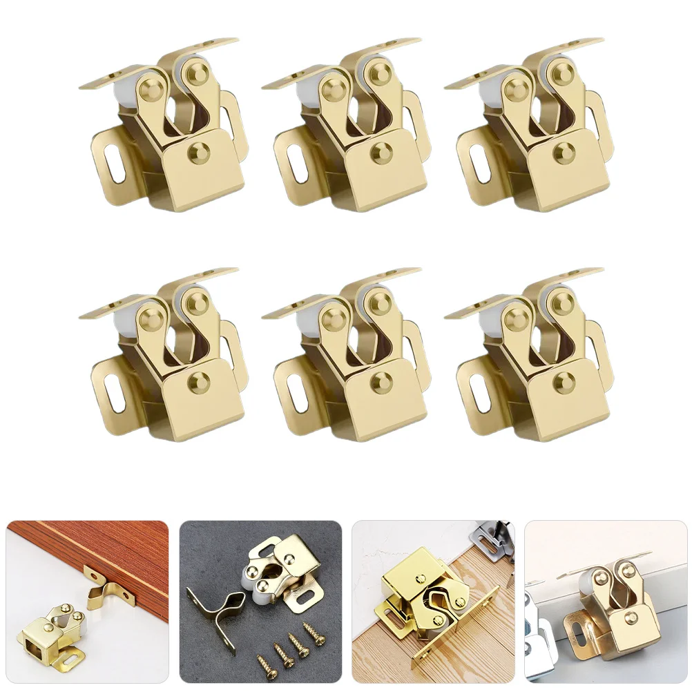 

6Pcs Exquisite Craftsmanship Cabinet Latches Ball Catches Firm Texture for Doors Furniture Accessories Cupboard Door Catch