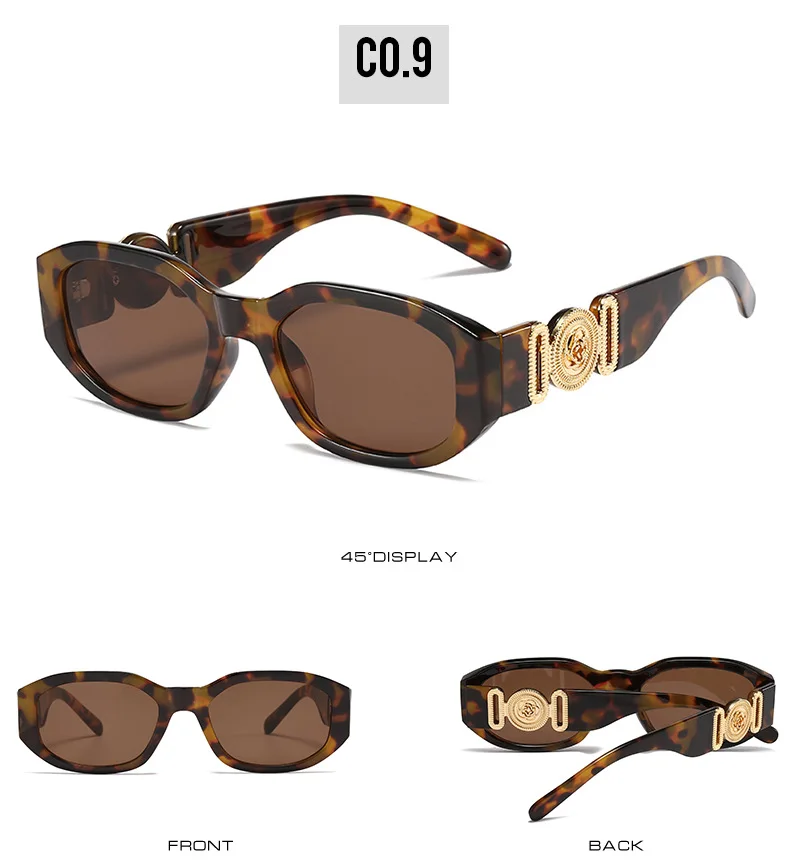 Marke Kleine Sonnenbrille Frauen Designer Blume Sonnenbrille Polygonale Fashoinable Damen Shades Beliebte Geeignet – Detail 13