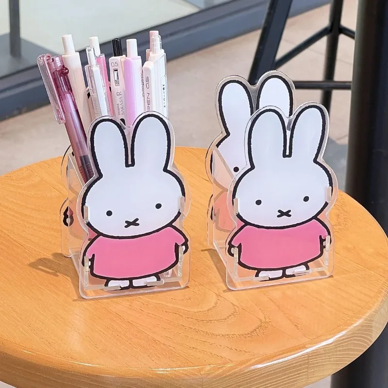New Miffy Cute Creative Cartoon Pattern Makeup Brush Storage Box Desktop Fashion Personalized Decorative Ornament Pen Holder