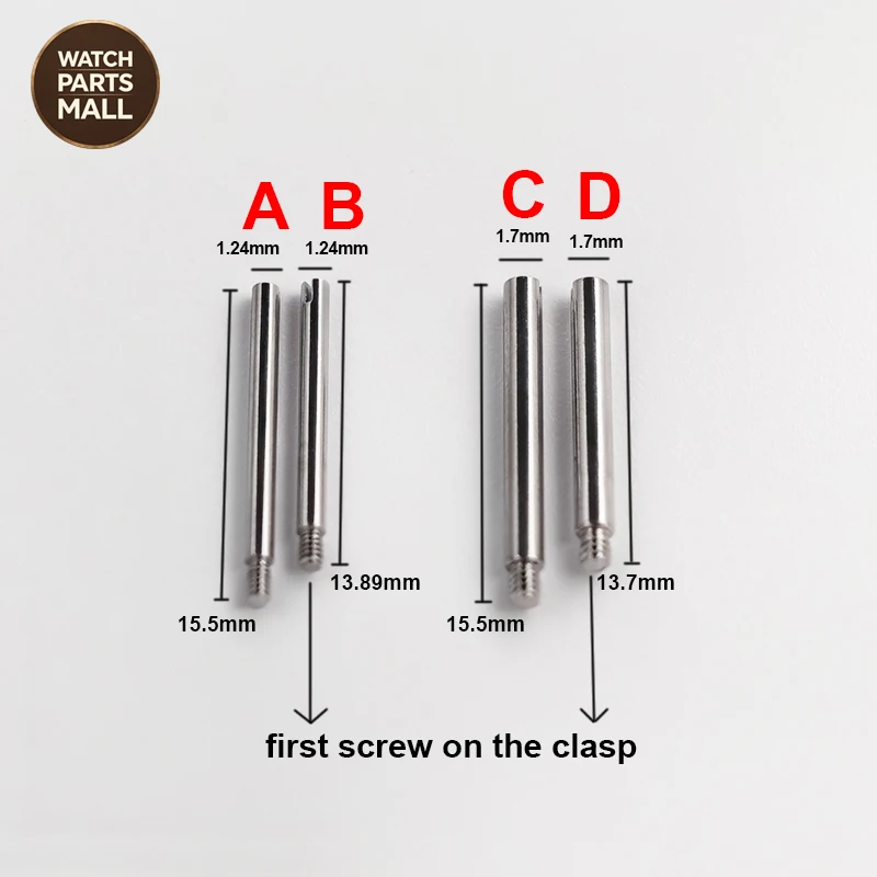 2PCS Watch Band Screws For VSF Watch Bracelet Links Connecting RLX Datejust Submariner Dayton GMT Generic Watch Parts