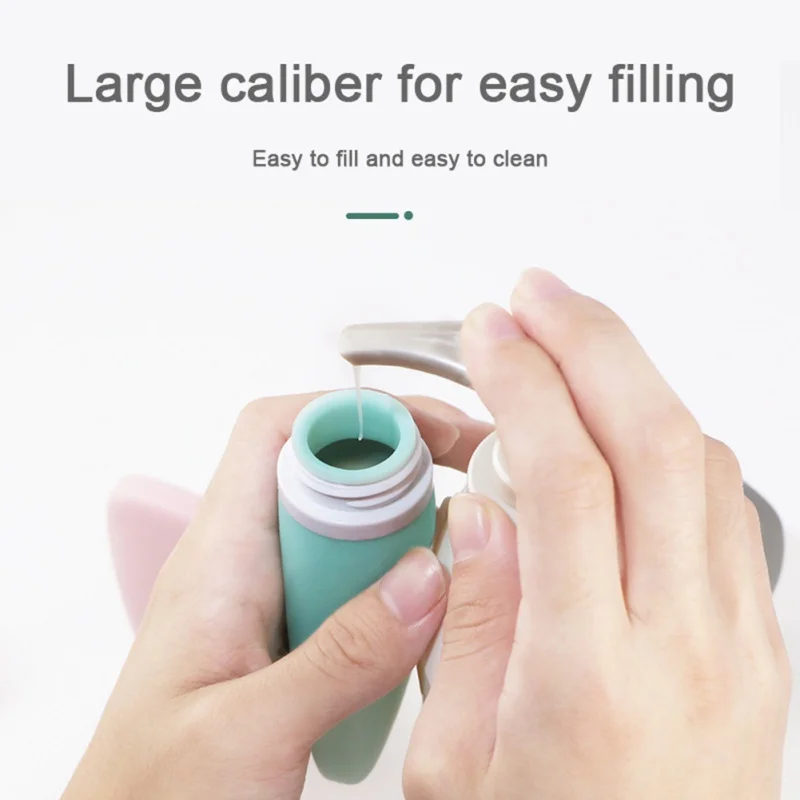Silicone Refillable Bottle Facial Cleanser Lotion Gel Hand Washing Skin Care Tool Travel Durable Recycle Health 30ml/60ml/90ml