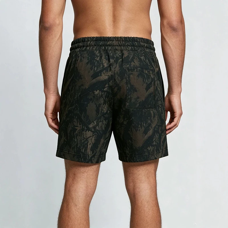 Sports Loose Breathable Shorts Mens Summer Fashion Pattern Printing Shorts New Casual Men Drawstring Straight Shorts Streetwear