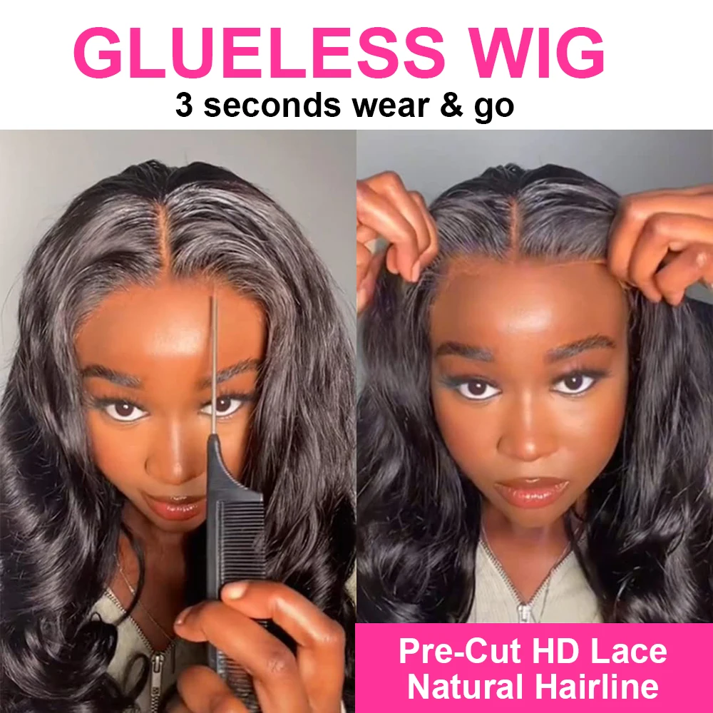 Glueless Preplucked Human Wig Ready to Go 180% Body Wave Short Bob Wigs Human Hair 100% 13x4 Lace Frontal Human Hair Wig on Sale