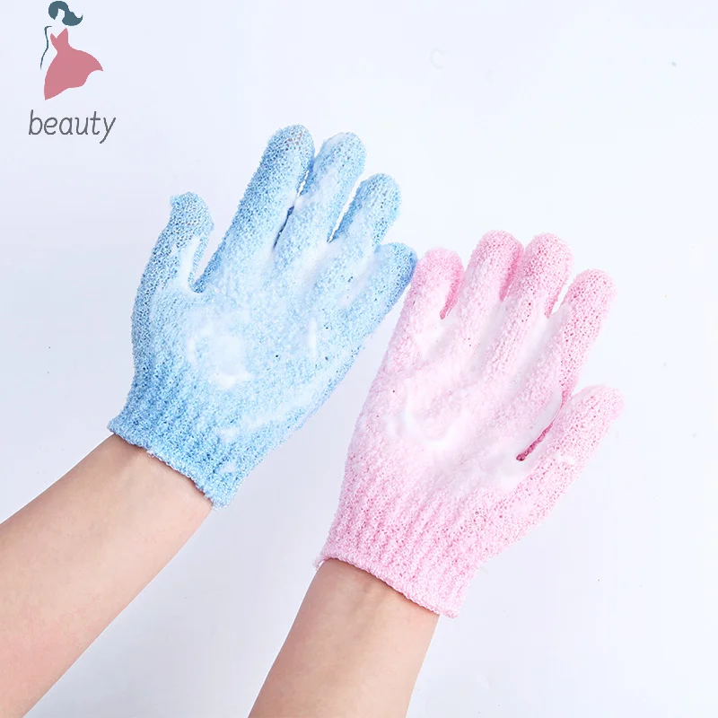 Guantes de baño de piezas para niños, toalla de ducha para el hogar, exfoliante, lavado corporal, toallita elástica, suministros de limpieza para la espalda, 1 ud.