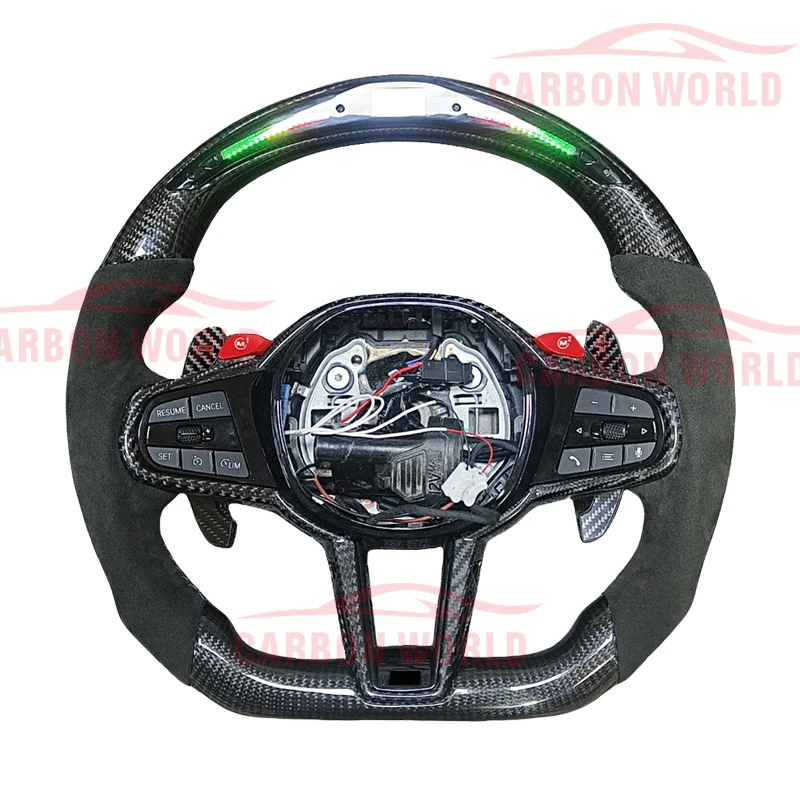 Customized New Carbon Fiber LED Suede Steering Wheel for BMW G20 G80 G22 G82 G30 G31 G32 G11 G12Steering Wheel