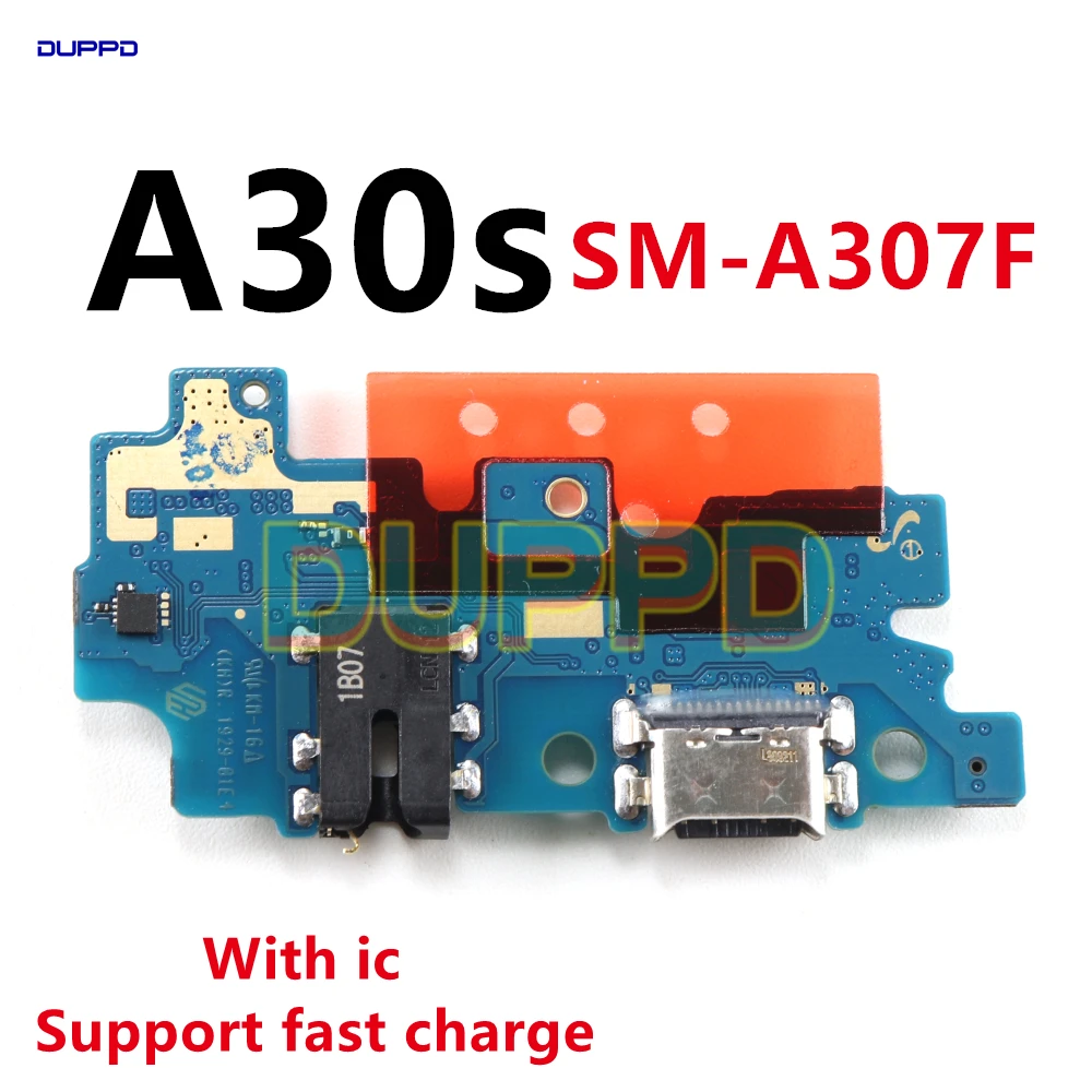 Connecteur Micro USB pour Samsung Galaxy A30S A307 A307F S6, port de charge, carte mère principale, câble flexible, microphone