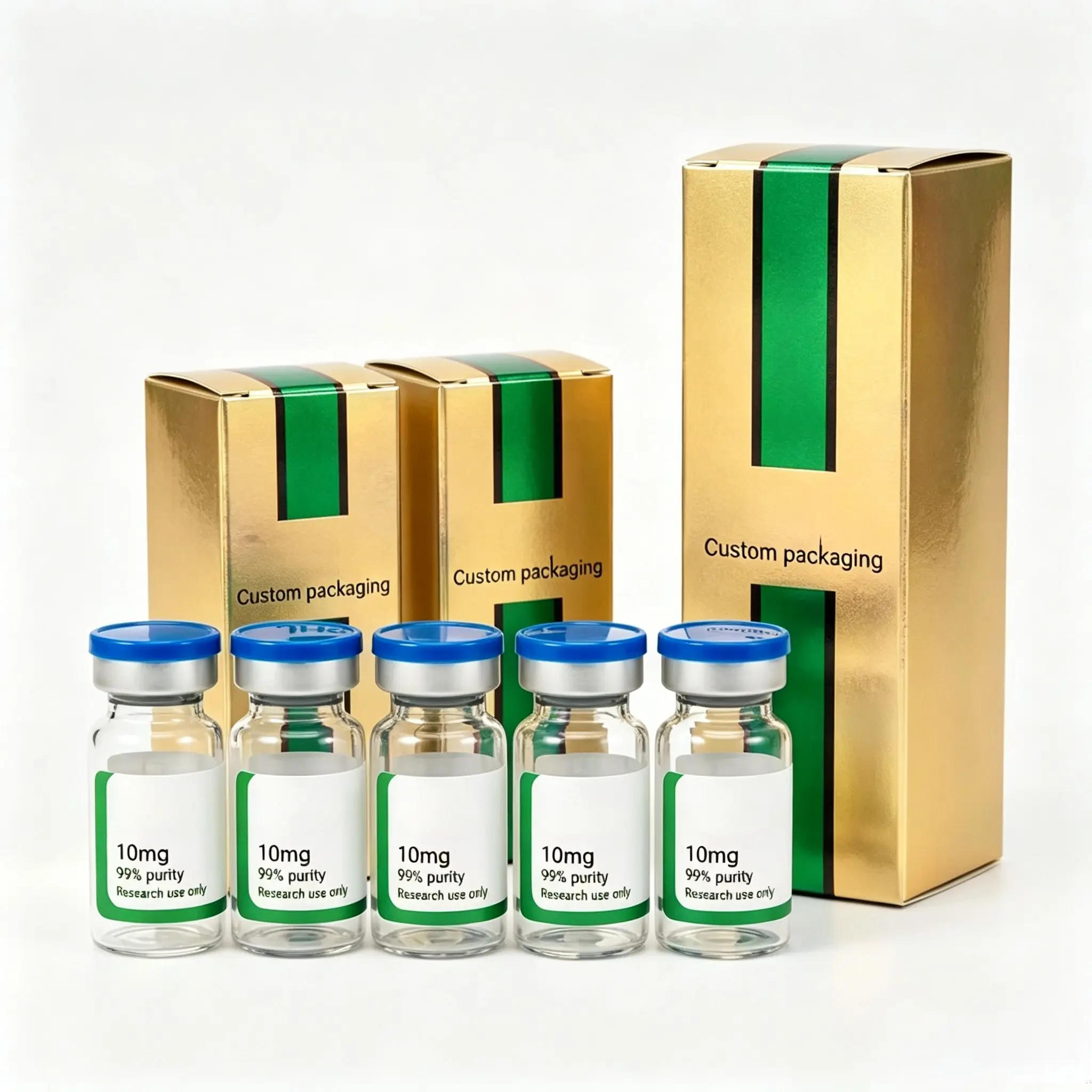 3ml 5ml 10ml Personal Care Peptide Supplies,Industrial Labels,Non-toxic Vinyl Stickers and Custom Packaging Boxes