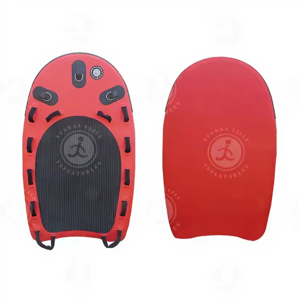 Red Inflatable Bodyboard Water Rescue Sled Inflatable Floating Mat Inflatable Jet Ski Sled Board For Emergency Rescue By Water