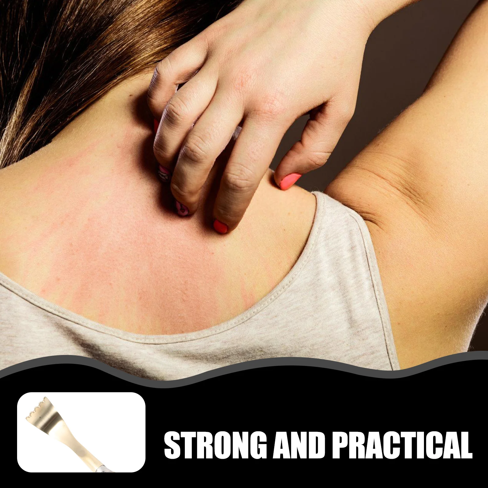 

Retractable Back Scratcher Brass Stainless Steel Long Handle Portable Scratch Tool For Adults Body Massager Claw Manual