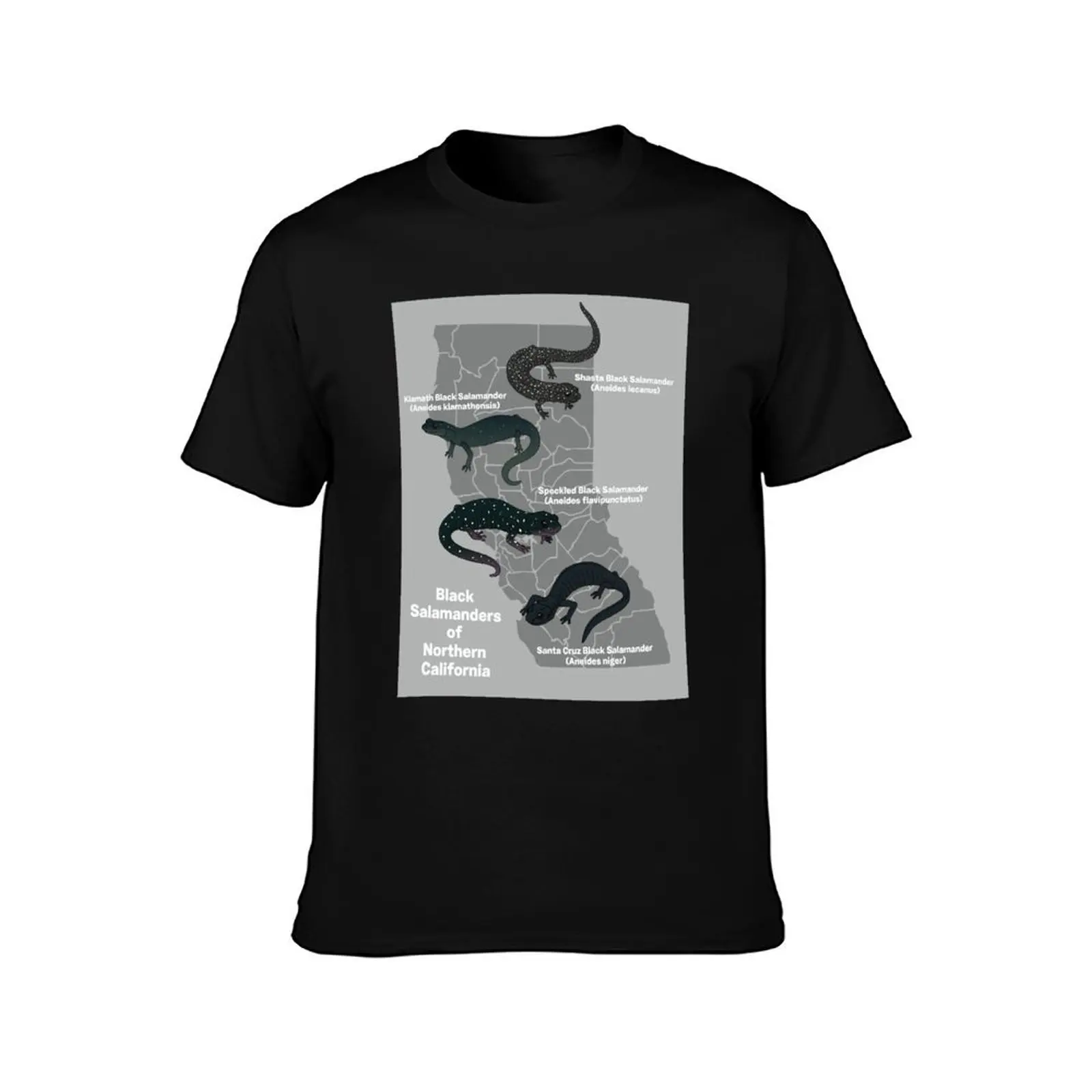 Black Salamanders of Northern California T-Shirt Lightweight Print T-Shirt