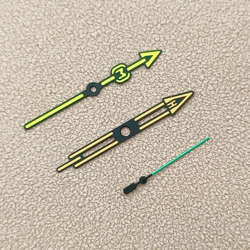 C3 verde luminoso mãos laranja amarelo verde mãos se encaixa para skx007 srpd skx009 nh35 nh36 4r 7s movimento relógio reequipamento peças