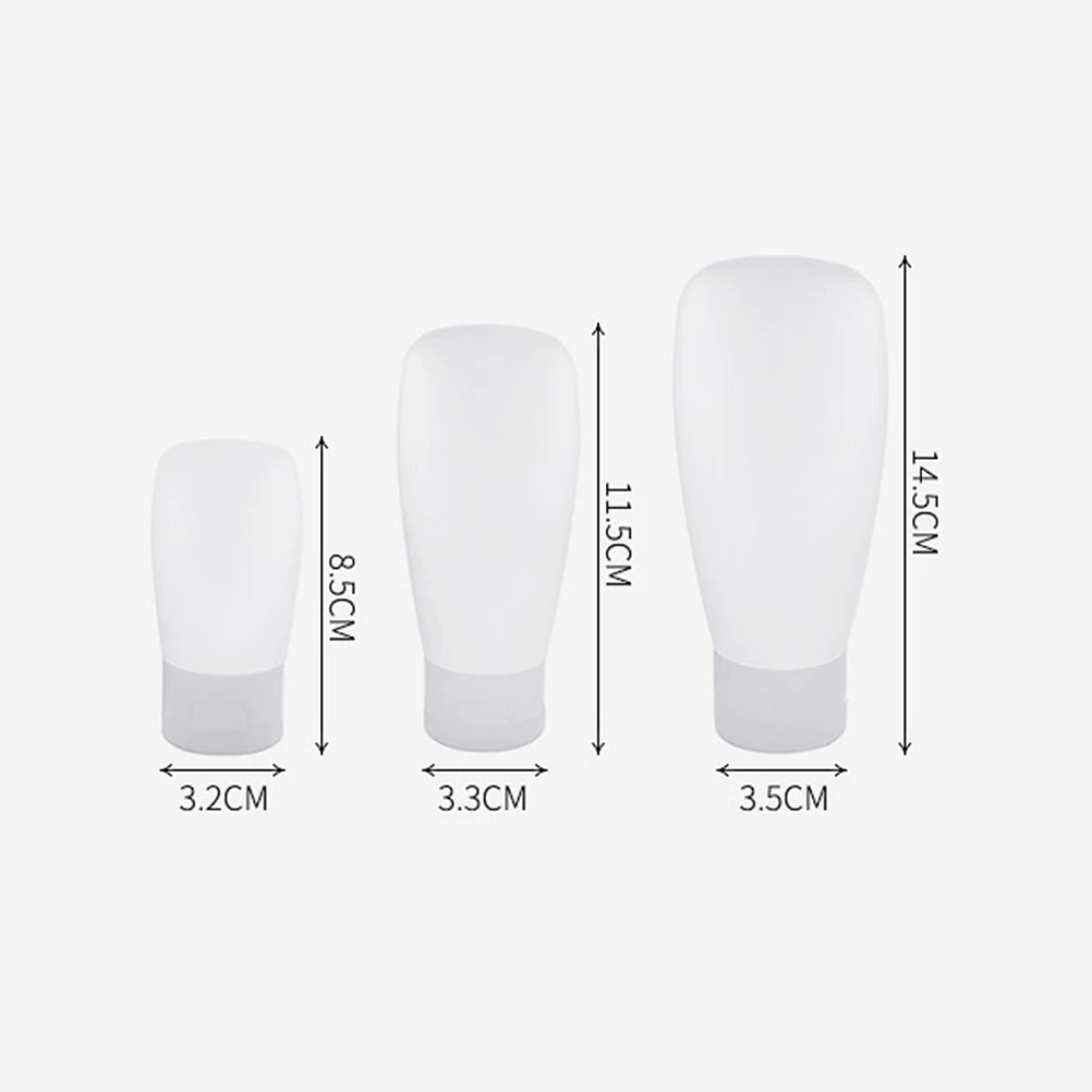 

4pcs 60Ml Plastic Flip Top Empty Bottles Dispensers Travel Makeup Containers Leakproof Portable Sub Bottles For