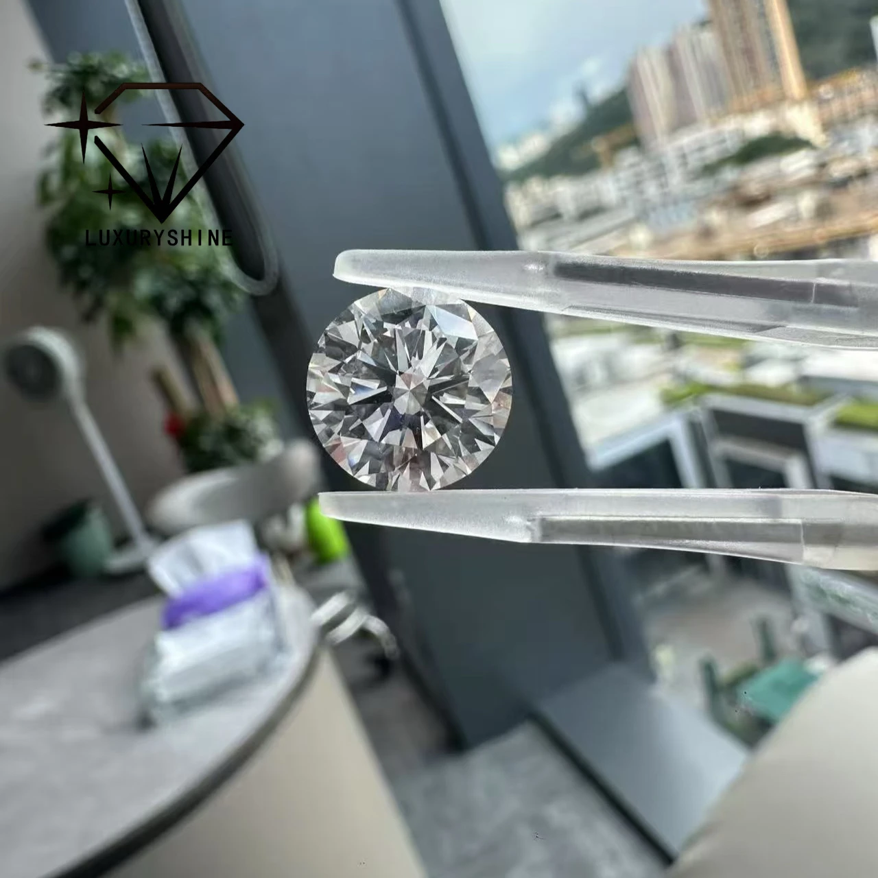 

LuxuryShine VVS/VS Lab Grown Diamond 1CT 2CT 3CT 4CT 5CT Round Excellent Cut With Certificate & Customized jewelry