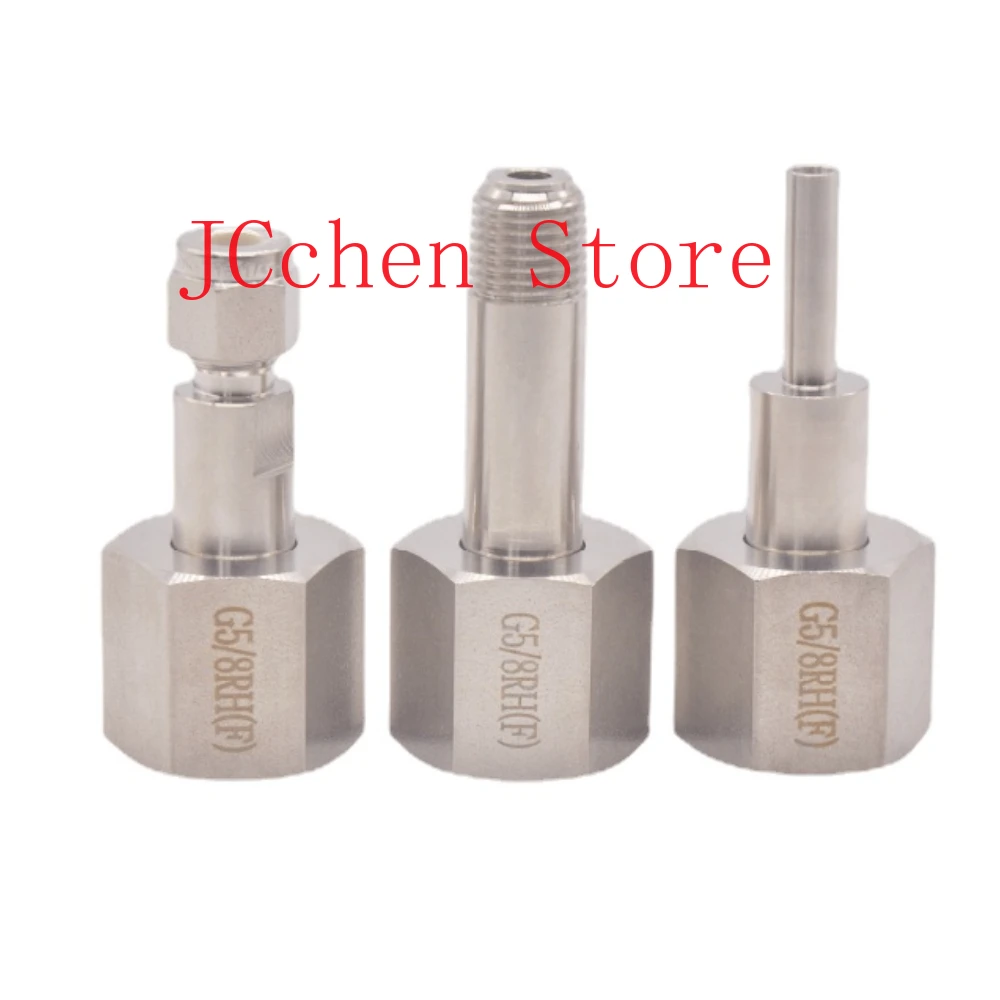 

W21.8 G5/8" BSP Female Right Left Hand 1/4" NPT 316L Stainless Steel Connector For Nitrogen Argon Helium Hydrogen Steel Cylinder