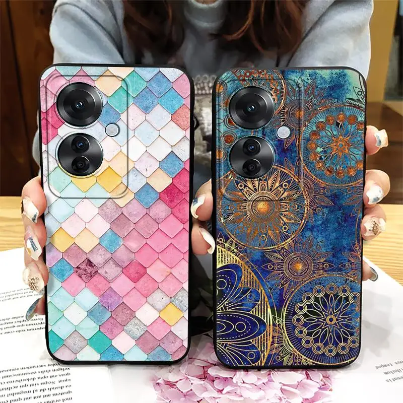 Full wrap Back Cover Phone Case For OPPO Reno11F 5G/F25 Pro 5G Fashion Design protective Waterproof Cover Durable Cute