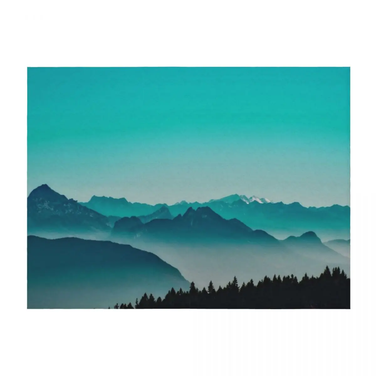 

Rise above the mist. Turquoise Throw Blanket Decorative Sofas Beautifuls warm for winter Comforter Blankets