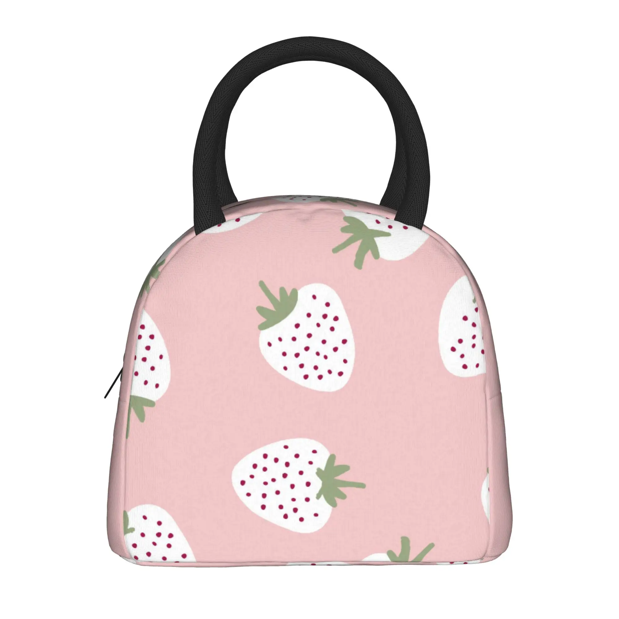 Strawberry  Insulated Lunch Bag Cooler Bag Lunch Container Cute Fruit Portable Tote Lunch Box Girl Boy College  Travel