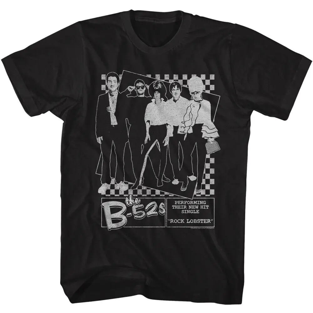 

The B52's Rock Lobster T-Shirt New Punk Music Black Cotton Mens Official Tee