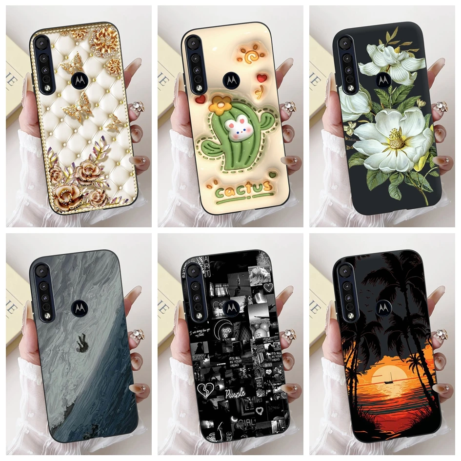 Case For Motorola One Macro Cover Cool Fashion Painted Soft Silicone Matte Phone Cover For Moto One Vision Bumper XT1970-1 Coque