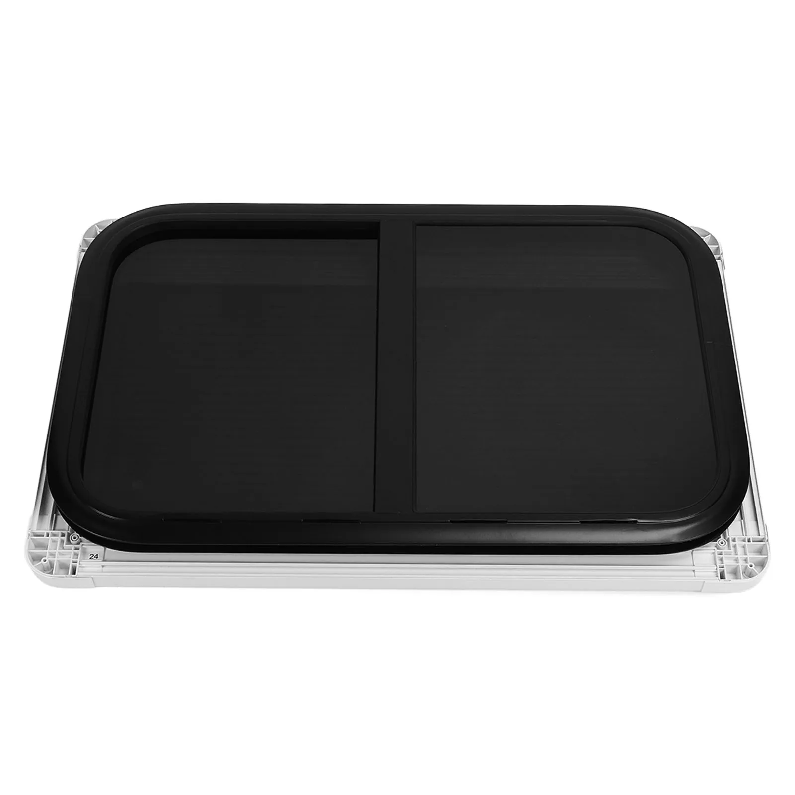 RV Window Rounded Slid Windows 800x500mmm UV Resistant Tempered Glass with Insect Nets for Caravan Camper Trailer 33‑43mm Applic