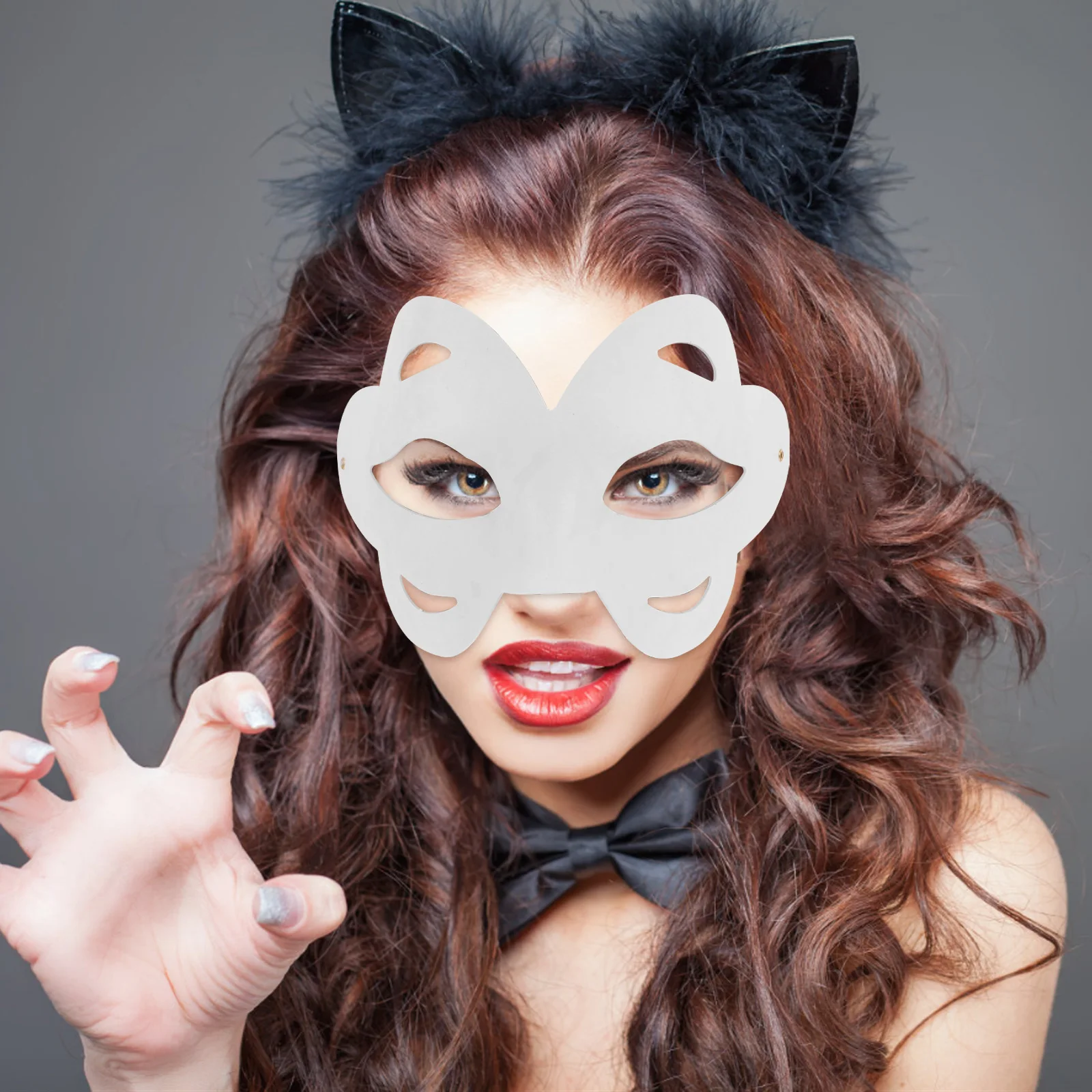 

10 Pcs Hand Painted Mask Diy Animal Cosplay Masquerade Carnival Paper Pulp Masks Child