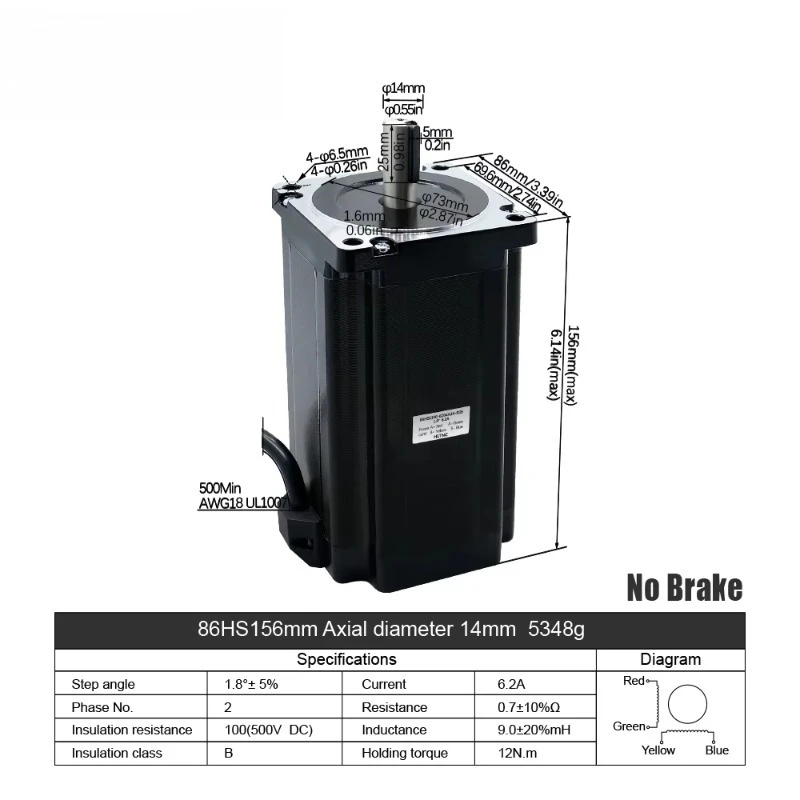 34 86 step Dc motor 12N.M with driver DM860H single axis + mach3 + power supply 400W 60v for numerical control milling kit