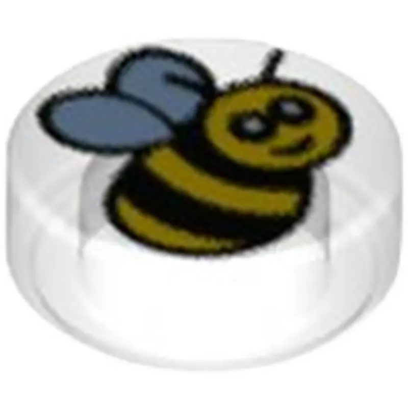 Small particle building block MOC 98138pr0208 pb186 pxb 79139 bee printing 1 * 1 round light panel