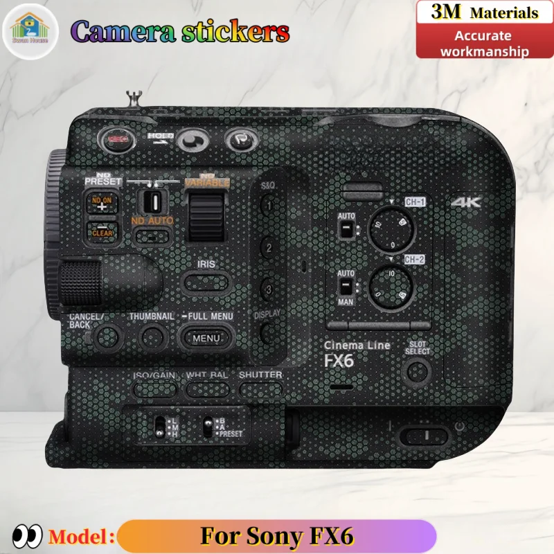 For Sony FX6 Camera stickers, DIY skin,Precision tailoring wear-resistant protective film