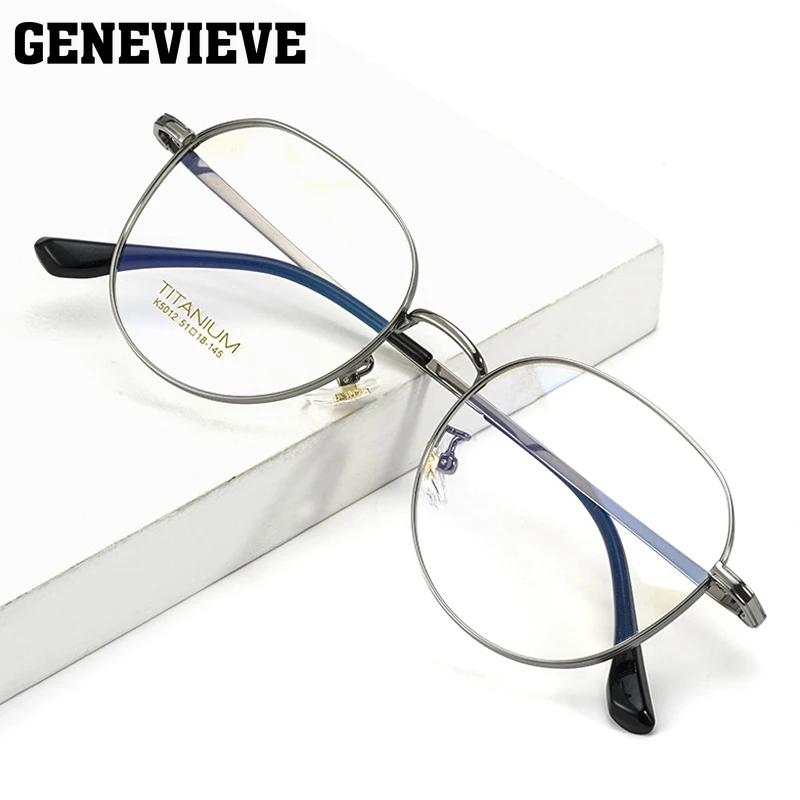 GENEVIEVE جديد بسيط ريترو هندسي إطار دائري تصميم فوتوكروميك مكافحة الضوء الأزرق نظارات للقراءة وصفة طبية قابلة للتخصيص #3