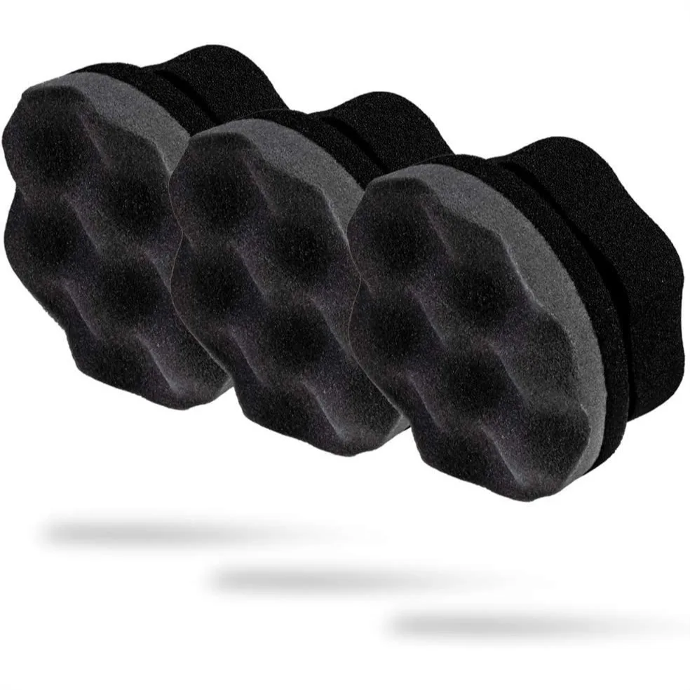 

Pro Tire Hex Grip Applicator 3 Pack - Ergonomic Foam Sponge for Tire Shine & Dressing, Reduces Product Usage, Keeps Hands Clean