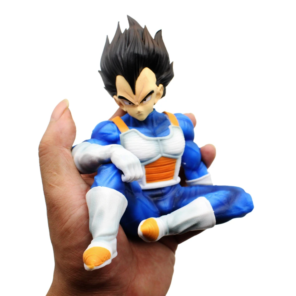 15cm Dragon Ball Z Anime Figures Vegeta Figure Sitting Posture Dbz Gk Figurine Pvc Statue Model Doll Collectible Toys Room Gift